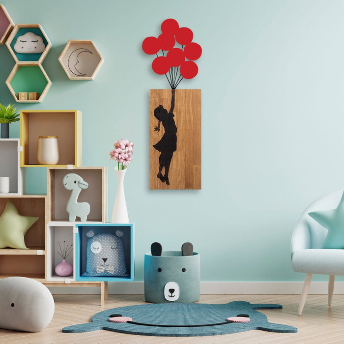 Wallity Banksy - 17 Escultura de pared de madera y metal